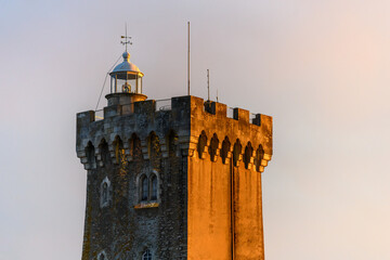 Lighthouse on the Arundel tower in Les Sables d'Olonne.