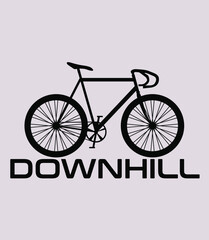 Mountain bike down hill style clothing illustration design for clothing poster and logo vector background