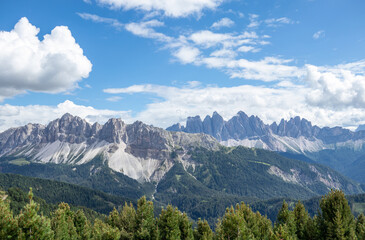 Landscape panorama of Seiser Alm in South Tyrol, Italy