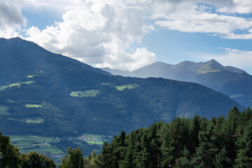 Landscape panorama of Seiser Alm in South Tyrol, Italy