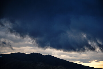 Dramatic storm sunset clouds skies