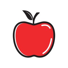 healthy apple logo, vector design icon