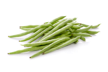 Long bean isolated on the white background