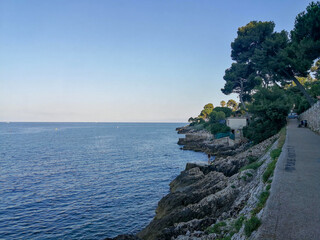 Seacoast of Cap Martin in a summer day