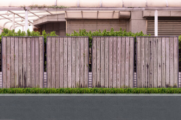 street wall background ,Industrial background, empty grunge urban street with warehouse brick wall