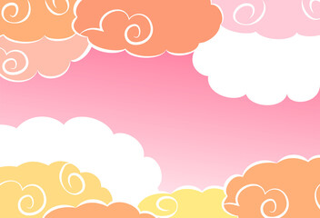 夕焼け空の瑞雲