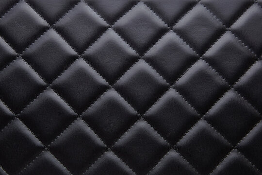 Leather grid black rhombus texture background for decor 