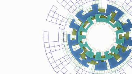 Obraz premium Moderner, geometrischer Hintergrund. 3D Illustration
