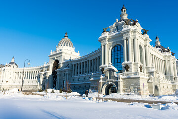 View of the Palace of farmers in Kazan. The Ministry of agriculture of Tatarstan is located here.