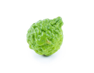 Fresh Bergamot on white background.