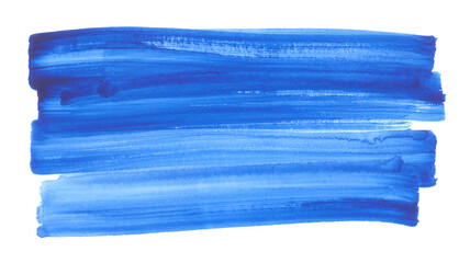 Hand drawn watercolor blue sweeping brushstrokes