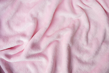 pink fleece fabric close up texture