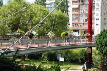 Ville de Sarreguemines, Passerelle René Ludwig (Maire de la ville de 1995 à 2001), département...
