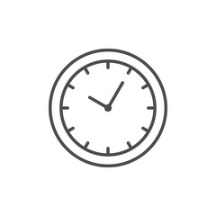 Clock line icon or time concept