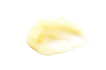 Cosmetic cream gel texture isolated on white background. Skin care concept. - Image