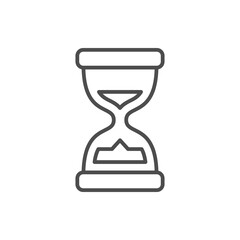 Hourglass line icon or time concept