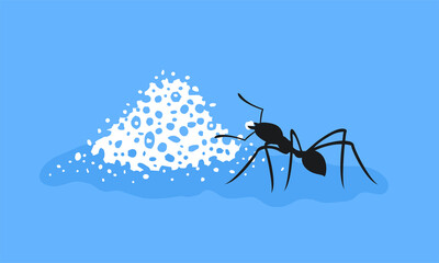 Ant with sugar draw