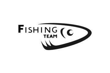 Creative design of fishing symbol