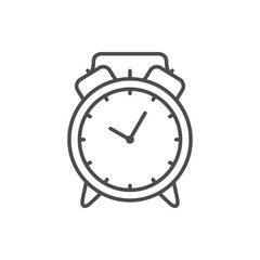 Retro alarm line outline icon