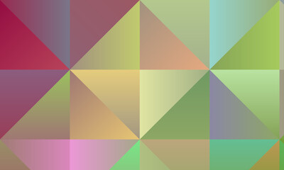 Obraz premium Positive Red and light green polygonal background, digitally created