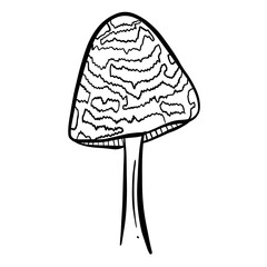 Fun Cartoon Mushroom Toadstool Character Vector Illustration