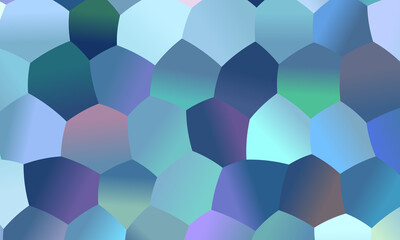 Pretty blue and light blue polygonal background, digitally created
