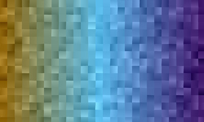 Positive brown and blue polygonal background, digitally created