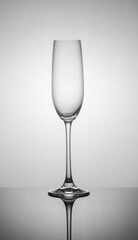 .empty drink glasses on dark background with back light