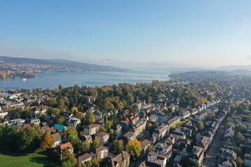 Zürich city view, drone shot