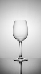 .empty drink glasses on dark background with back light