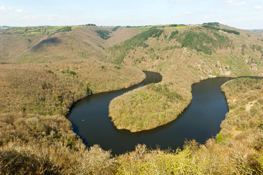 Meandre de Queuille, Auvergne, Central France
