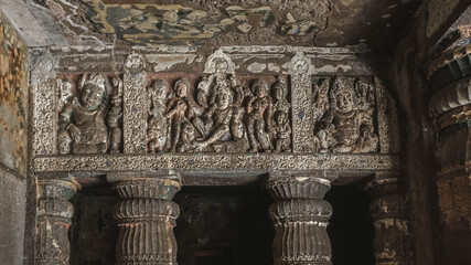 Ajanta Cave Temples in the Granite Mountains of Vindhya, India