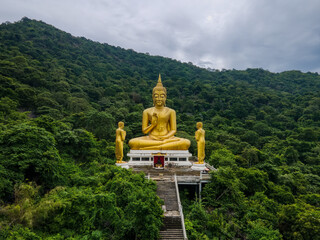 Mueang Lop Buri District, Lopburi / Thailand / October 10, 2020 : Saladaeng Temple. Built to celebrate the 50th reign of King Rama IX, there are approximately 222 steps of stairway.