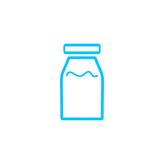 Medicine line bottle icon flat.