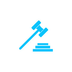 Gavel icon flat.