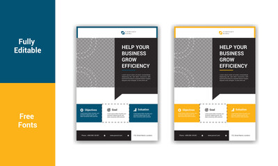 Corporate, business  Flyer design in A4 size.	