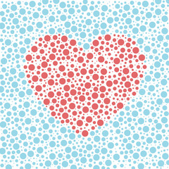 Pattern Heart Love With Circles	