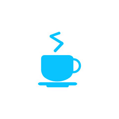 Coffee cup icon flat.