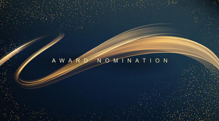 Award nomination ceremony luxury background with golden glitter sparkles - 392285716