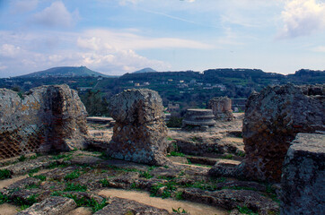 Cuma, Napoli. Scavi archeologici di Cuma con resti del Tempio di Apollo. Parco dei Campi Flegrei.