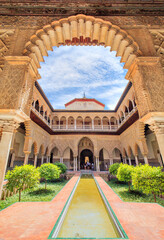 Obraz premium Seville, Spain, Alcazar : The Courtyard of the Maidens 