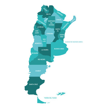 Argentina - map of provinces
