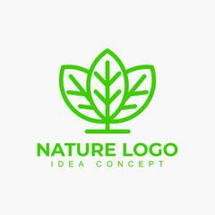 Nature trees logo design vector illustration. Tree vector icon