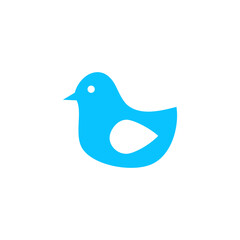 Bird icon flat.