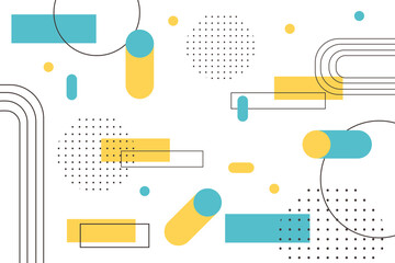 memphis abstract shapes compositions 80s 90s style background