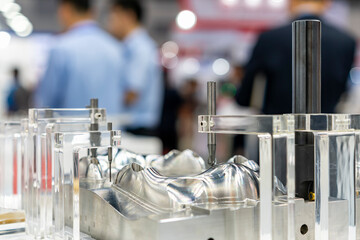 High accuracy surface carbide ball end mill cutting tool and mold or workpiece of cnc machining center for process manufacturing in industrial © Surasak