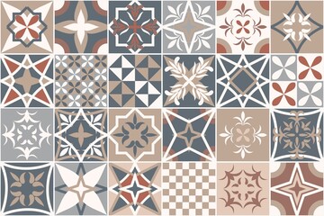 Floral tiles vector design