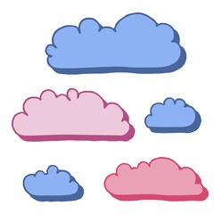 Cartoon clouds collection