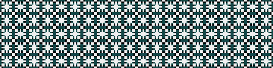 Fototapeta premium Abstract Cross Pattern Dots Logo generative computational art illustration