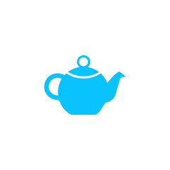 Kettle for tea icon flat.